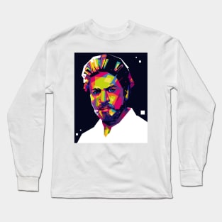 Shah Rukh Khan Colorful with Background Long Sleeve T-Shirt